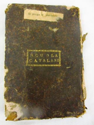 Antique Judaica Hebrew 1775 Italian Prayer Book Writings Scuola Catalani