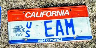 California Olympic Team ?license Plate,  Specialty