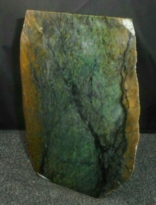 Washington State Veins Jade 1 3/16 " Slab,  Almost 5 Pounds