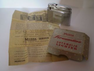 Vintage Boxed Mosda Streamline Cigarette Lighter