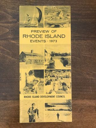 Vintage Brochure Preview Of Rhode Island Events - 1983