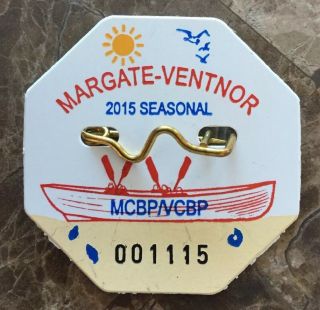 2015 Ventnor Margate Jersey Seasonal Beach Badge Tag -
