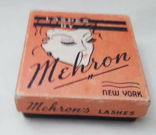 Rare Vintage LASHES BY MEHRON York in Orignal Box real hair style black A 2