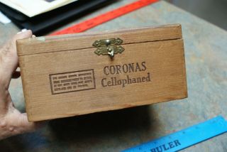 Vintage Wooden Cigar Box Brooks & Co’s Tebson Coronas 3