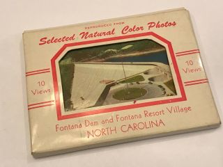 Vintage Set Of 10 Mini Photos Fontana Dam & Resort Village North Carolina 3 " X4 "
