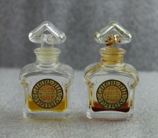 Vintage Guerlain Mitsouko L’heure Bleue Perfume Bottle 7.  5ml 1/4fl Oz
