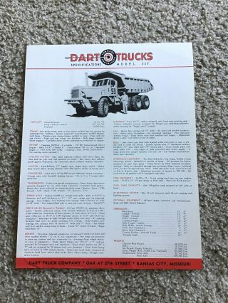 1957 Dart Heavy - Duty Trucks,  Model 35 - T,  Sales Handout.