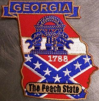 Embroidered Usa State Patch Georgia Montage