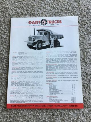 1957 Dart Heavy - Duty Trucks,  Model 10sl,  Sales Sheet.