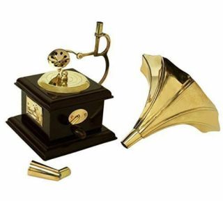 Christmas Offer Vintage Theme Antique Wooden Showpiece Gramophone Phonograph