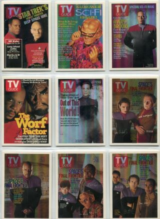 Star Trek Deep Space Nine Quotable Complete 9 Card Chase Set Tv Guide Covers