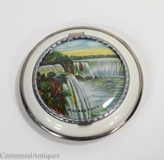 Vintage - Niagara Falls - Souvenir - Powder Compact - Complete - 2 3/4 " -