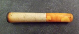 Antique Meerschaum & Amber Cheroot Cigarette Small Cigar Holder