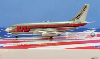 Inflight200 Western Airlines B 737 1:200 Diecast Aircraft Model If7320911pa