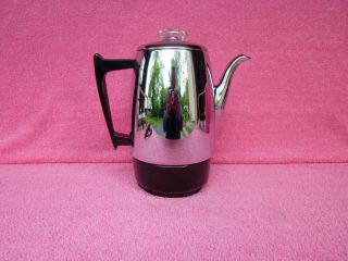 Vintage 1960s General Electric Chrome 10 - Cup Percolator Coffee Pot Maker 3