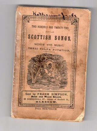 1800s Scottish Songs