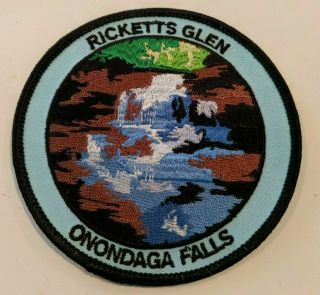 Vintage Ricketts Glen State Park Sweet Valley Pa Embroidered Patch Pennsylvania