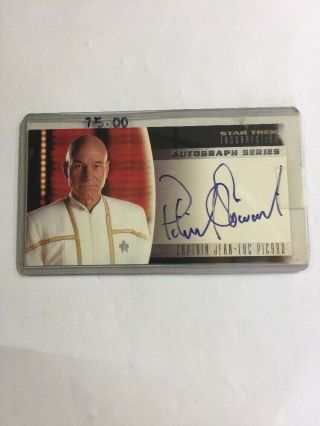 Star Trek Insurrection The Movie Autograph Card A - 1 Patrick Stewart As Picard