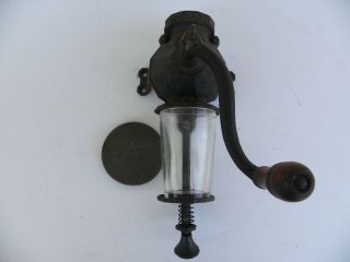 Antique Circa 1910 Arcade Coffee Grinder (missing The Top Coffee Jar)