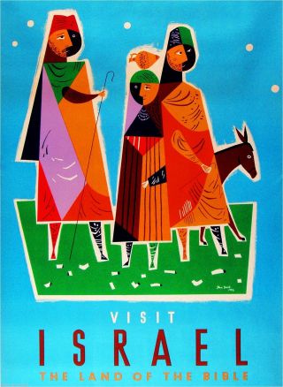 Israel Jerusalem Land Of The Bible Vintage Travel Advertisement Art Poster