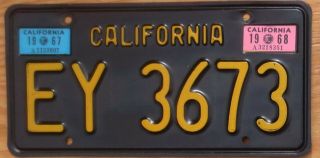 1968 California License Plate Number Tag - $2.  99 Start