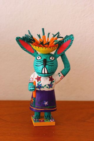 Alebrije/oaxaca Woodcarving:rabbit By Juan Jose Santiago Mexican Art