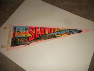 Vintage Seattle Washington Pennant 1960 