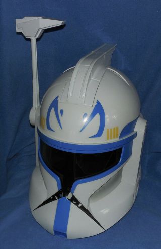 Vintage Hasbro Star Wars Clone Storm Trooper Capt.  Rex Talking Helmet W/ Antenna