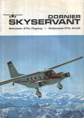 Dornier Skyservant Multi - Purpose Stol Aircraft 1970s Manufacturers Brochure
