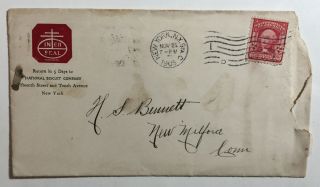 Vintage National Biscuit Company Billhead Envelope Nabisco York 1905 4