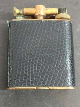 Vintage Nasco Lift Arm Pocket Lighter - Leather Wrap