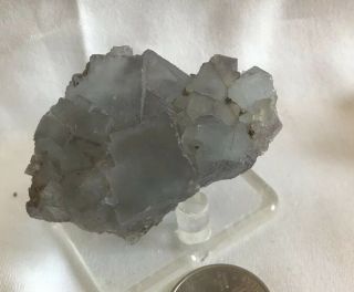 Pale Blue Fluorite Minerva Mine Hardin Co.  Illinois 5