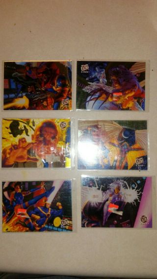 1994 Fleer Ultra X - Men Limited Edition Subset 1,  2,  4,  6,  7,  8 Of 9 Foil Inserts.