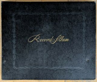 78 Rpm 10” Decca Record Album Binder Holder Storage Book Holds 12 Records Black