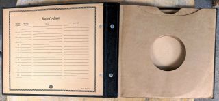 78 rpm 10” DECCA RECORD ALBUM BINDER HOLDER STORAGE BOOK holds 12 records BLACK 2