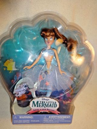 Disney The Little Mermaid Ariels Sister Aquata Doll With Poseable Tail Nip