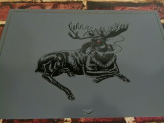 Chillin Moose Large Image Red Eye Moose Smoking Wood Wooden Cigar Box Robusto 3
