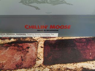 Chillin Moose Large Image Red Eye Moose Smoking Wood Wooden Cigar Box Robusto 4