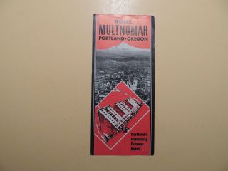 Hotel Multnomah Portland Oregon Vintage Brochure