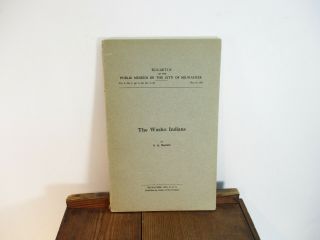 The Washo Indians Bulletin Museum Of Milwaukee 1917