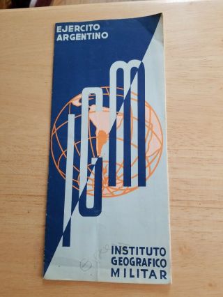 Vintage Argentina Brochure Map Ejercito Argentino Instituto Geografico Militar
