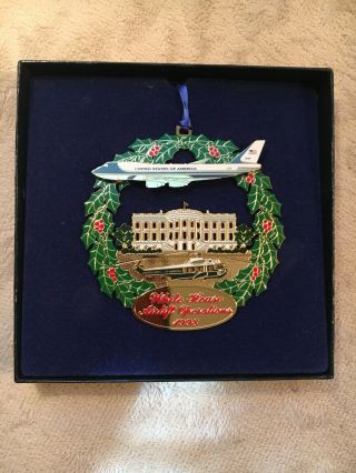 1998 White House Airlift Operations Christmas Ornament Box Rare