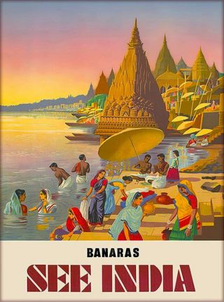 Banaras See India Southeast Asia Asian Vintage Travel Advertisement Poster Print
