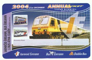 Railway Bus Tickets Ireland,  2004 Irish Rail / Dublin Bus/bus Eireann,  Annual.