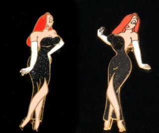 Rare Le 900 Disney Pin✿jessica Rabbit Valentine Black Gown Gloves Sexy Redhead