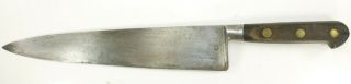 Vintage Sabatier Carbon Steel Chefs Knife 10 " Blade Professional
