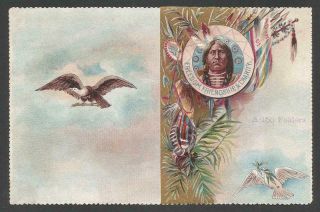 N35 - Improved Order Of Red Men - Native American,  Eagle & Dove - Edwardian Card