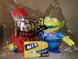 Toy Story 4 Cinemex Exclusive Space Crane And Alien Popcorn Container Bundle