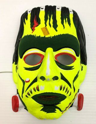 Vtg Halloween Costume Mask Frankenstein Universal Studios Ben Cooper 1980