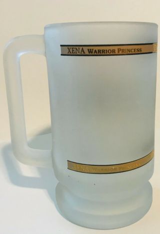 Xena Warrior Princess Glass Mug 1997 Edition RARE 3